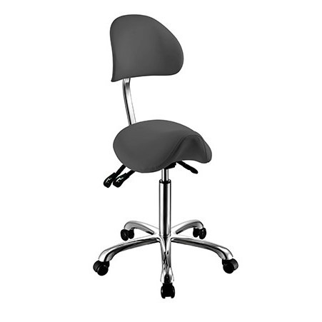 tabouret selle de cheval avec dossier - NOBLE - gris - Scarlett Beauty